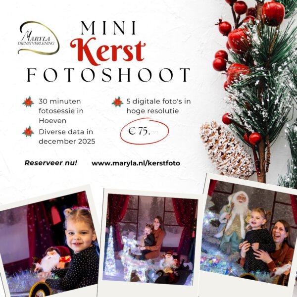 Kerstfotoshoot Maryla Dienstverlening